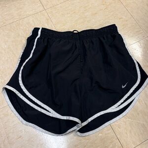 Nike Women's Athletic Shorts in Black with White Accents